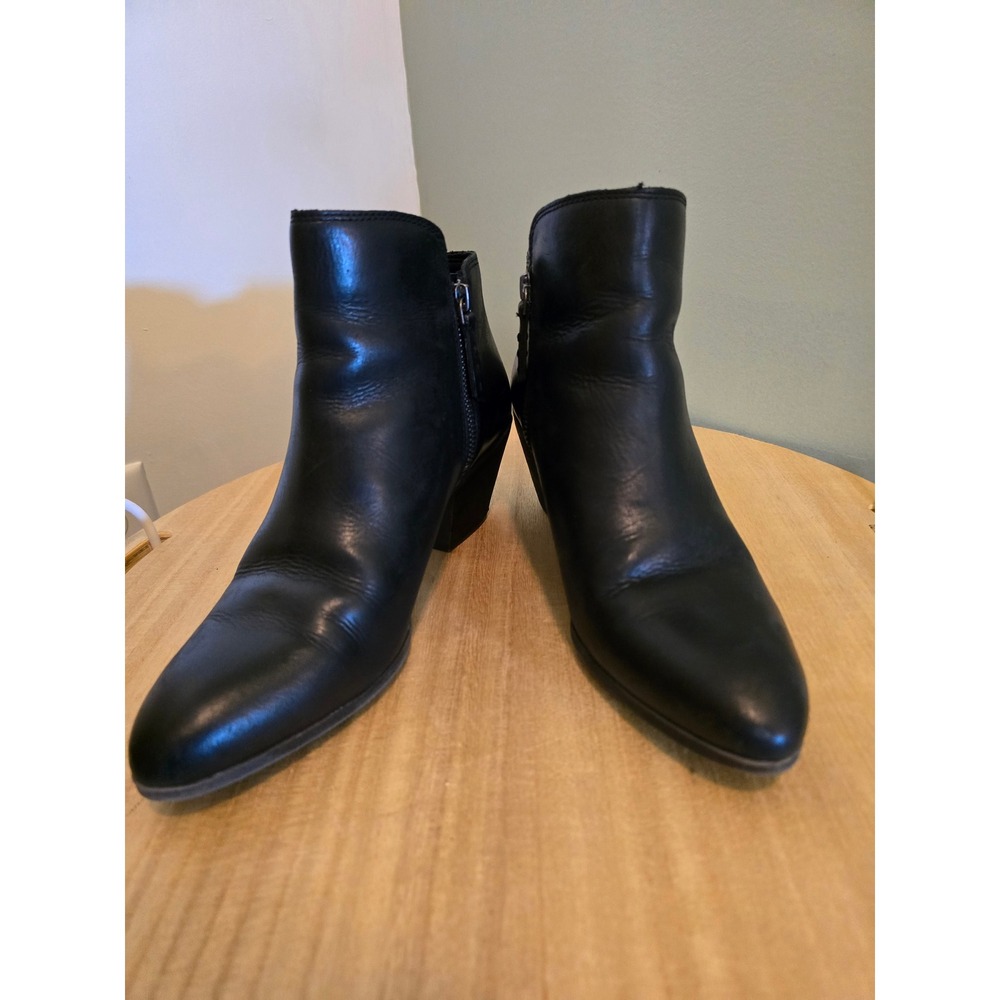 Frye Judith Double Zip Black Leather Ankle Boots 9.5M FR40938-BLAC